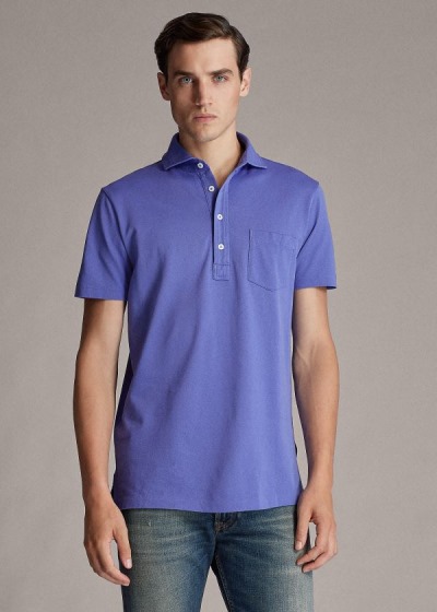 Men's Ralph Lauren Washed Piqué Polo Shirts | 619058RWI